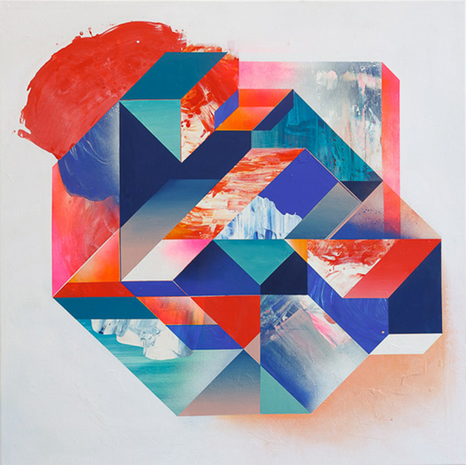 “Intervalo #01” 130x130cm. Acrílico sobre tela. 2018