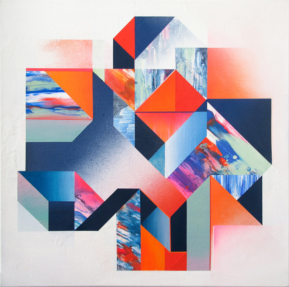 “Variable de Decisión” 75x75cm. Acrylic on canvas. 2018