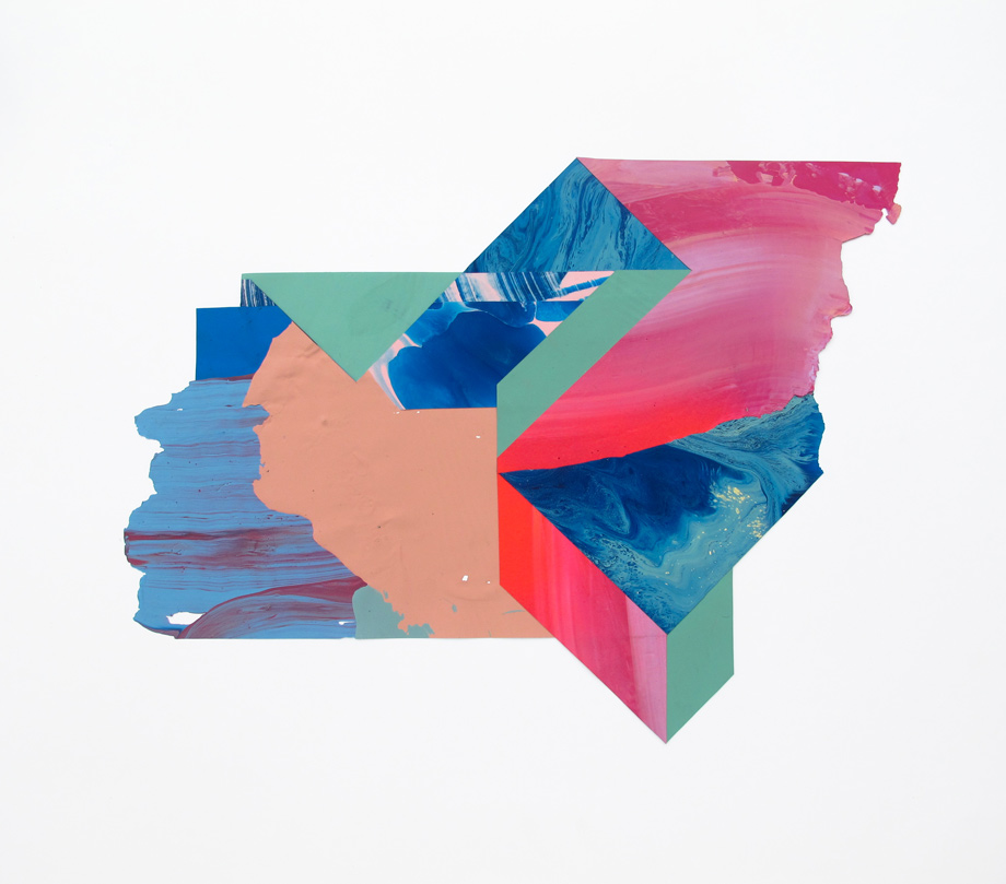 “Sintético #08”. 40 x 30cm. Collage pintura acrílica, 2018