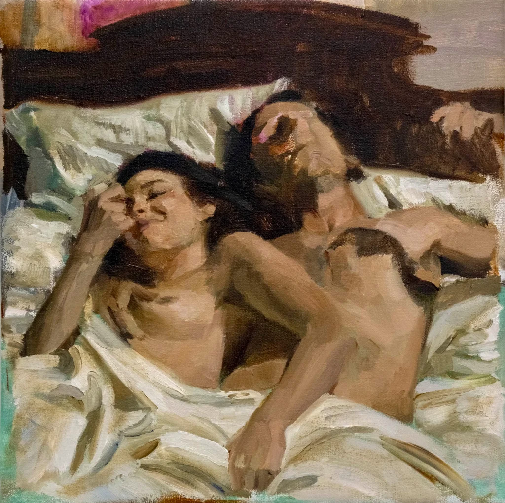 El pellizco. (2025). 45 x 45cm. Óleo sobre lino. El pellizco. (2025). 45 x 45cm. Óleo sobre lino.
