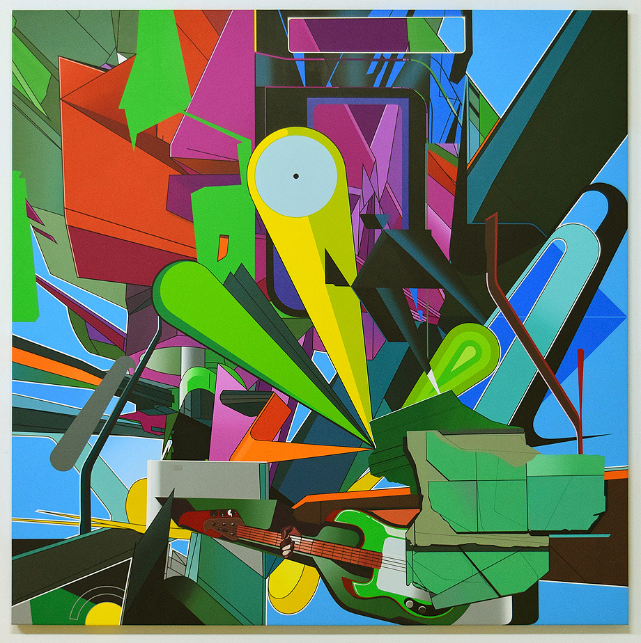 FERMÍN MORENO. «Delta S» Acrílico sobre lienzo. 180 x 180 cm