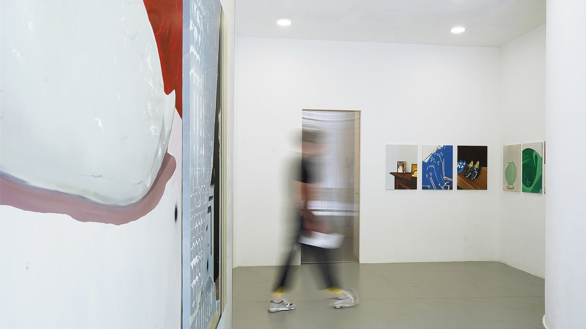 Díptico “Cisne” & “Vidrio” mixta sobre lino / 390 x 146 cm / 2025